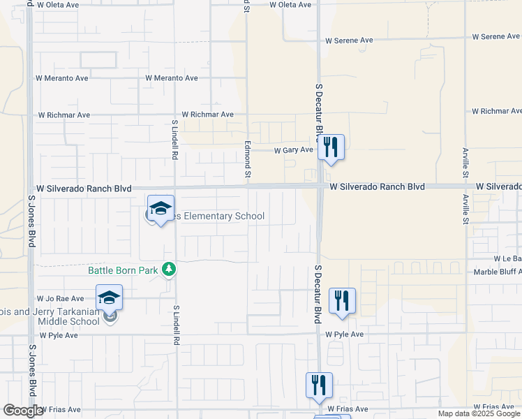 map of restaurants, bars, coffee shops, grocery stores, and more near 9758 Panther Hollow Street in Las Vegas