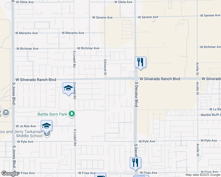 map of restaurants, bars, coffee shops, grocery stores, and more near 9758 Panther Hollow Street in Las Vegas