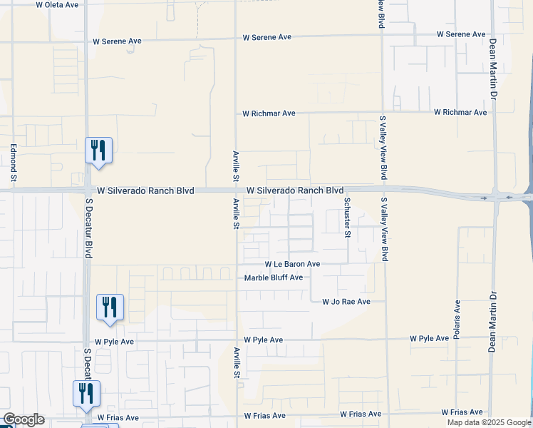 map of restaurants, bars, coffee shops, grocery stores, and more near 9765 Granite Mesa Street in Las Vegas