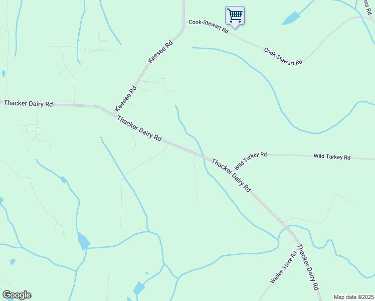 map of restaurants, bars, coffee shops, grocery stores, and more near 5859 Thacker Dairy Road in Whitsett