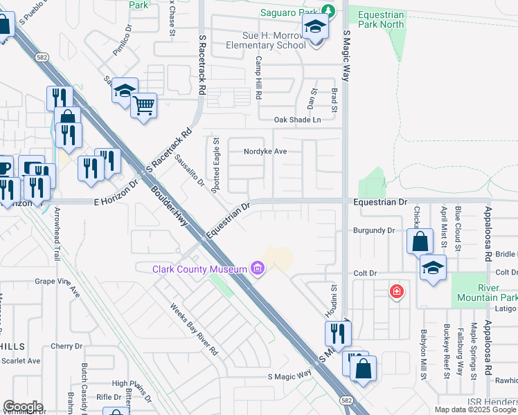 map of restaurants, bars, coffee shops, grocery stores, and more near 1082 Langston Ranch Avenue in Henderson