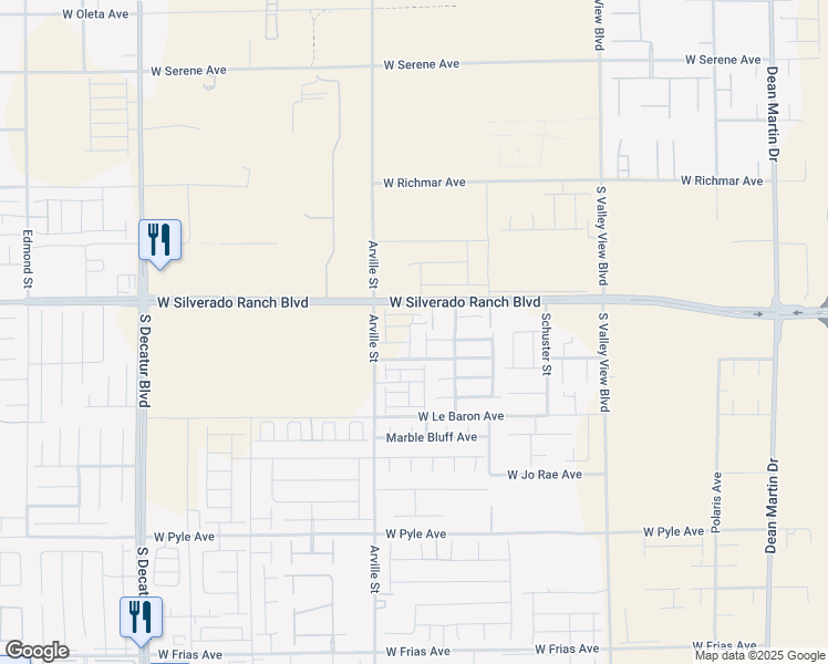 map of restaurants, bars, coffee shops, grocery stores, and more near 4328 Tallow Falls Avenue in Las Vegas
