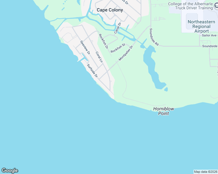 map of restaurants, bars, coffee shops, grocery stores, and more near 719 Surfside Drive in Edenton