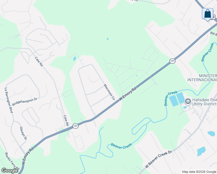 map of restaurants, bars, coffee shops, grocery stores, and more near 4725 Macmont Circle in Powell