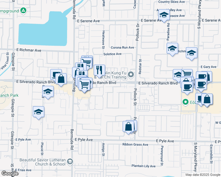 map of restaurants, bars, coffee shops, grocery stores, and more near 9771 Altadena Street in Las Vegas