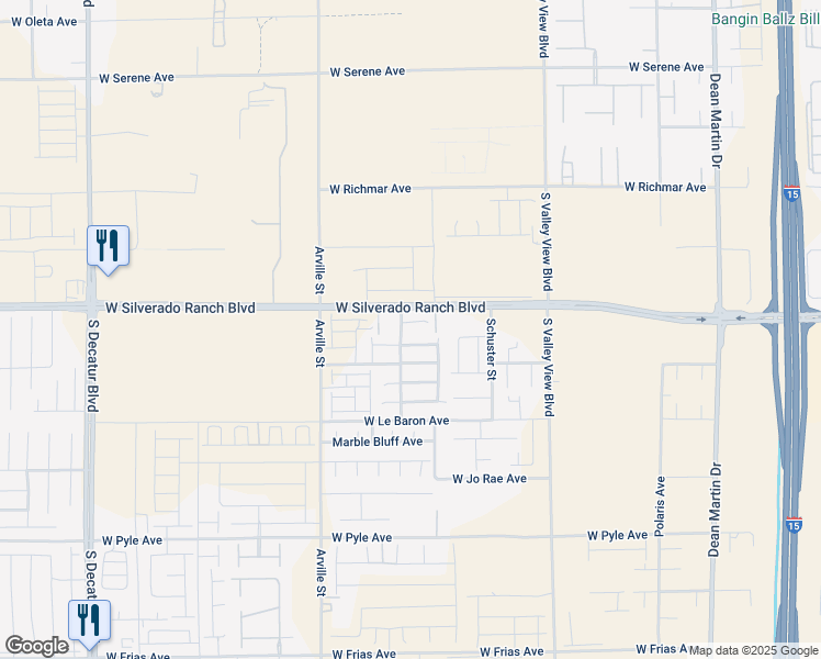 map of restaurants, bars, coffee shops, grocery stores, and more near 4175 Blue Quail Court in Las Vegas