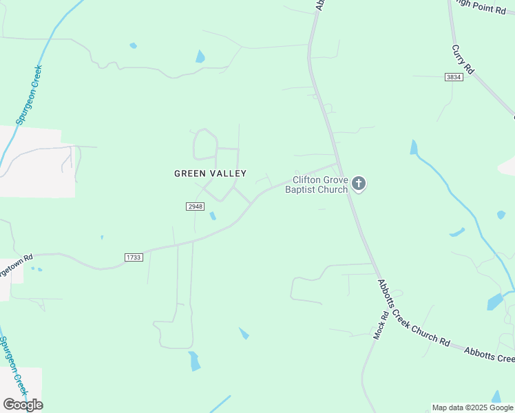 map of restaurants, bars, coffee shops, grocery stores, and more near 1936 Georgetown Road in Kernersville