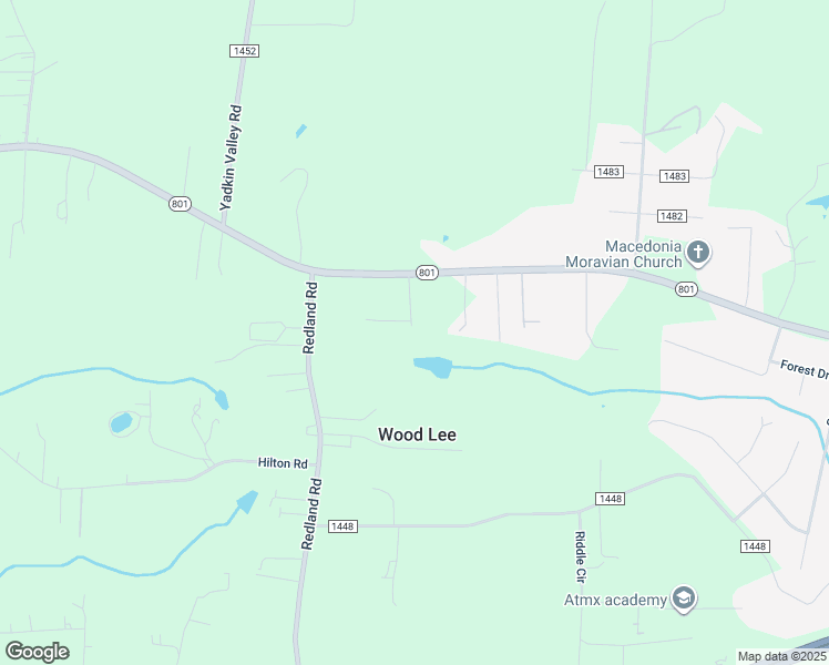 map of restaurants, bars, coffee shops, grocery stores, and more near 125 Wood Lane in Advance