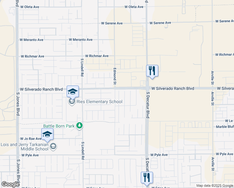 map of restaurants, bars, coffee shops, grocery stores, and more near 9717 Panther Hollow Street in Las Vegas