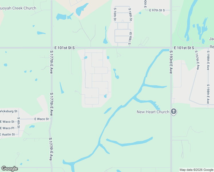 map of restaurants, bars, coffee shops, grocery stores, and more near 3817 South 15th Street in Broken Arrow