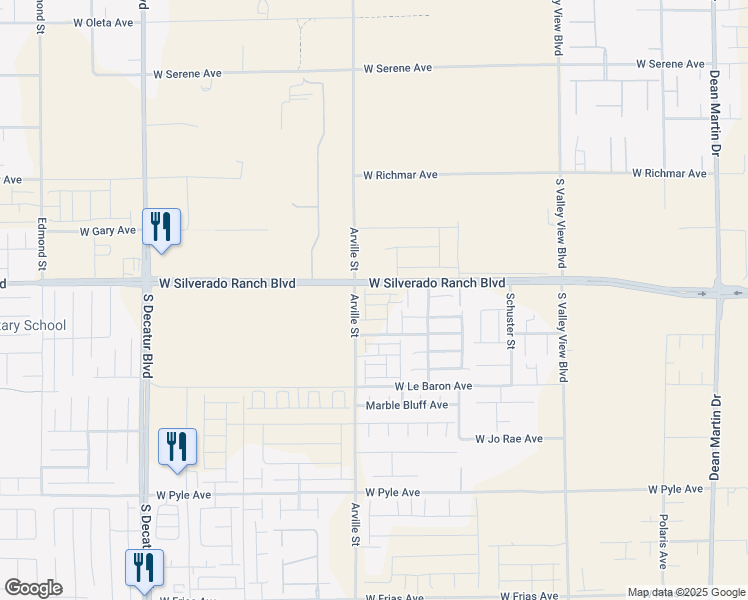 map of restaurants, bars, coffee shops, grocery stores, and more near 4365 Tabor Peak Avenue in Las Vegas