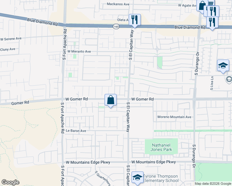 map of restaurants, bars, coffee shops, grocery stores, and more near 9664 Toy Soldier Street in Las Vegas