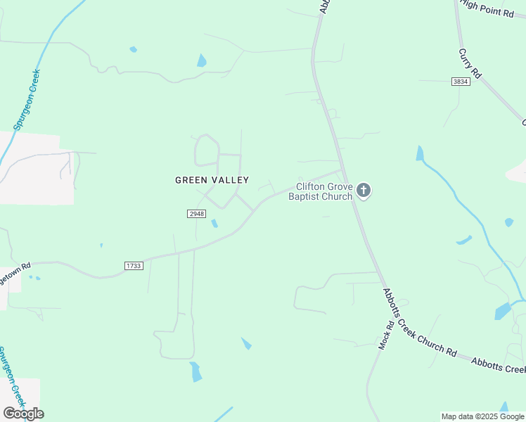 map of restaurants, bars, coffee shops, grocery stores, and more near 1936 Georgetown Road in Kernersville