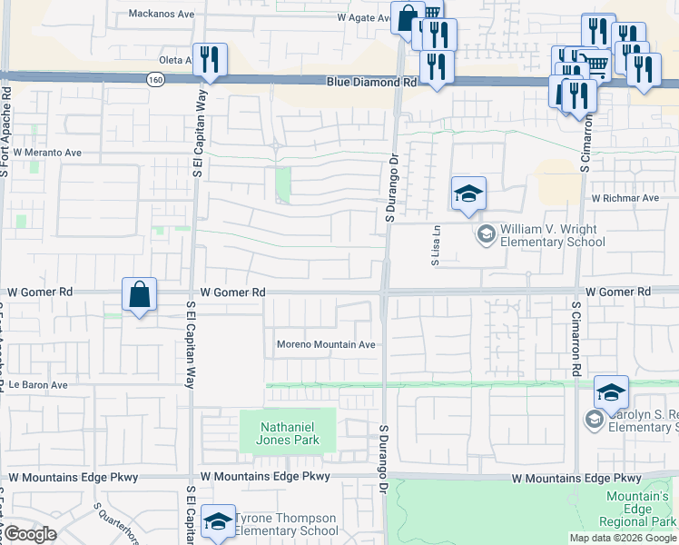 map of restaurants, bars, coffee shops, grocery stores, and more near 8714 Wildcat Canyon Avenue in Las Vegas