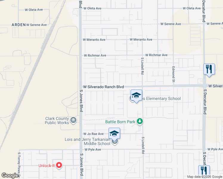 map of restaurants, bars, coffee shops, grocery stores, and more near 5784 West Brimstone Hill Avenue in Las Vegas