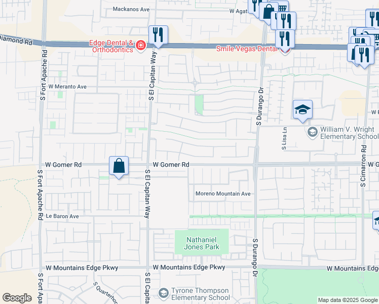 map of restaurants, bars, coffee shops, grocery stores, and more near 8878 Tangerine Sky Avenue in Las Vegas