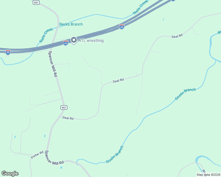 map of restaurants, bars, coffee shops, grocery stores, and more near 1539 Deal Road in Burns