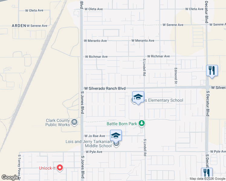 map of restaurants, bars, coffee shops, grocery stores, and more near 5784 West Brimstone Hill Avenue in Las Vegas