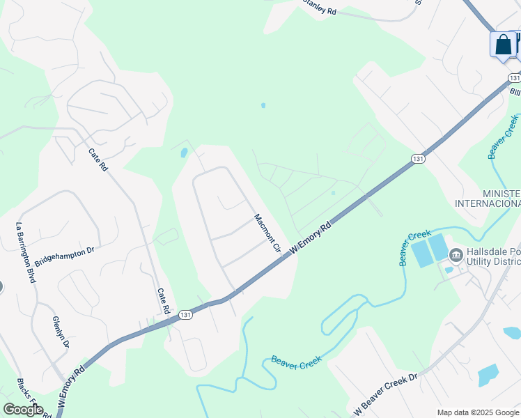 map of restaurants, bars, coffee shops, grocery stores, and more near 4805 Macmont Circle in Powell
