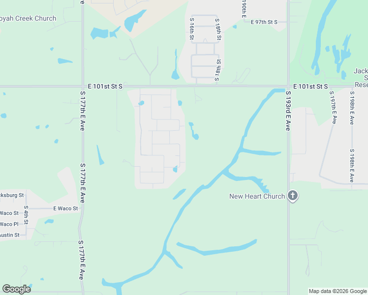 map of restaurants, bars, coffee shops, grocery stores, and more near 3823 South 15th Place in Broken Arrow