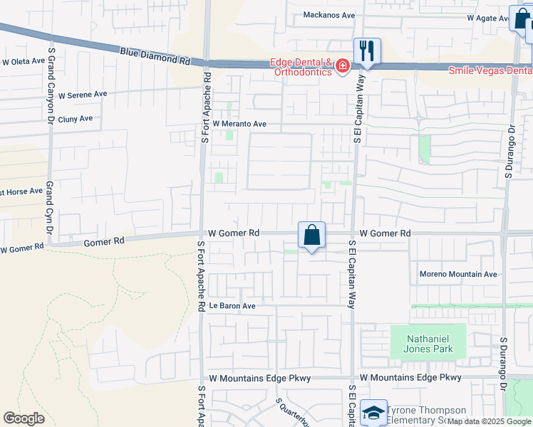 map of restaurants, bars, coffee shops, grocery stores, and more near 9644 Padre Peak Court in Las Vegas