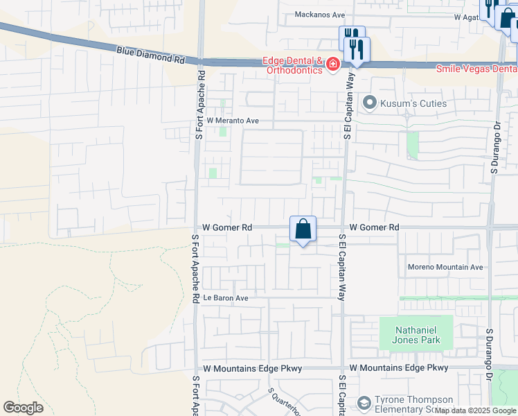 map of restaurants, bars, coffee shops, grocery stores, and more near 9644 Padre Peak Court in Las Vegas