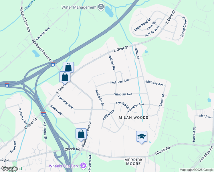 map of restaurants, bars, coffee shops, grocery stores, and more near 2316 Lindmont Avenue in Durham