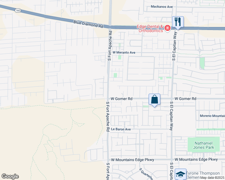 map of restaurants, bars, coffee shops, grocery stores, and more near 9670 South Fort Apache Road in Las Vegas