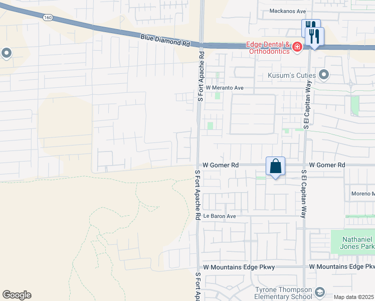 map of restaurants, bars, coffee shops, grocery stores, and more near 9429 Somerset Cliffs Court in Las Vegas