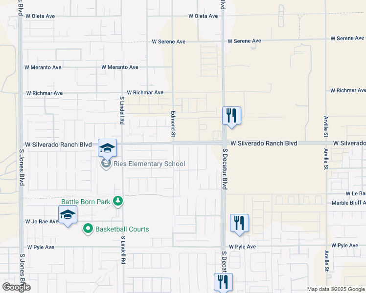 map of restaurants, bars, coffee shops, grocery stores, and more near 9716 Panther Hollow Street in Las Vegas