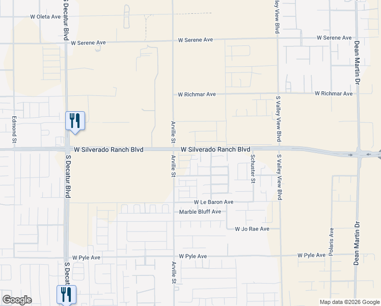 map of restaurants, bars, coffee shops, grocery stores, and more near 4320 Tallow Falls Avenue in Las Vegas