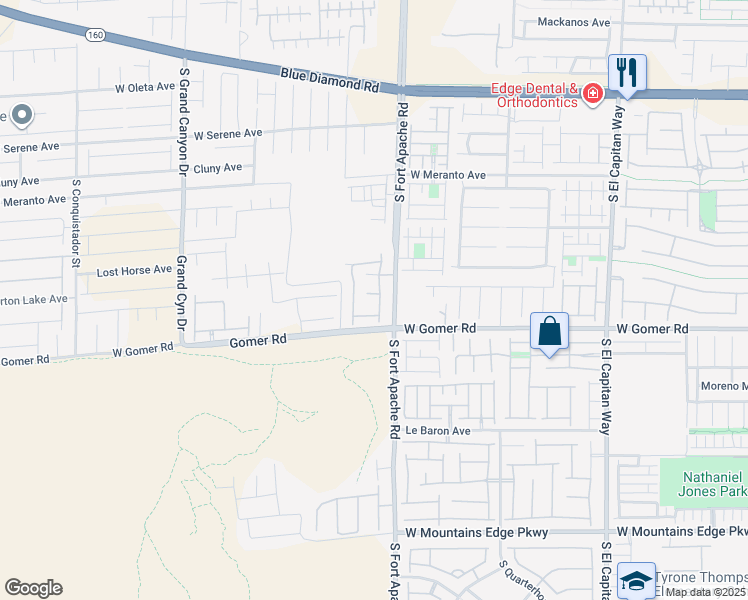 map of restaurants, bars, coffee shops, grocery stores, and more near 9429 Somerset Cliffs Court in Las Vegas