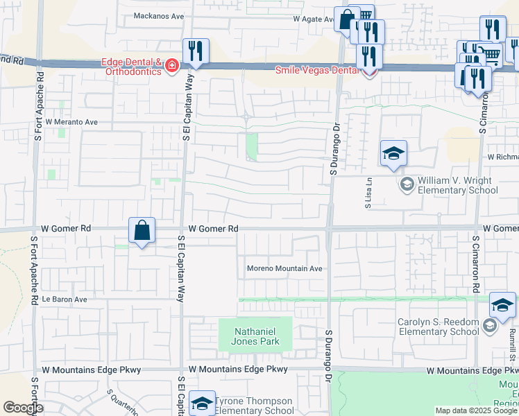 map of restaurants, bars, coffee shops, grocery stores, and more near 8817 Don Horton Avenue in Las Vegas