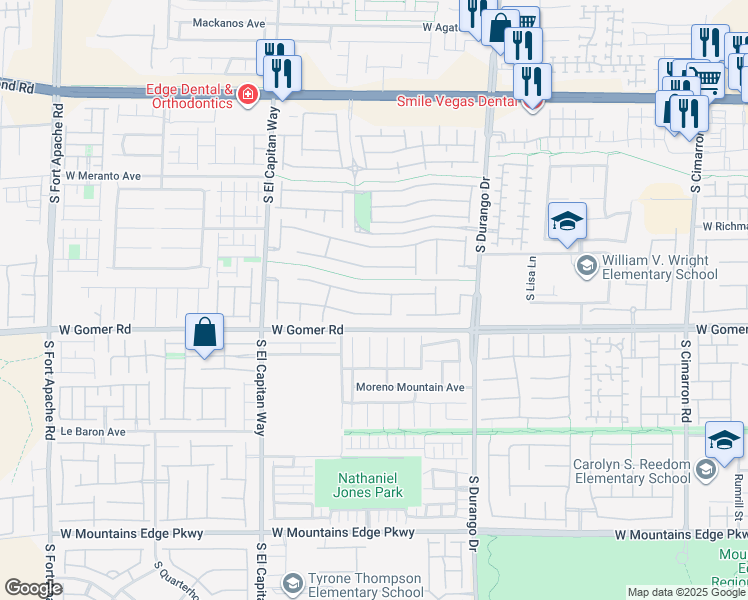 map of restaurants, bars, coffee shops, grocery stores, and more near 8817 Don Horton Avenue in Las Vegas