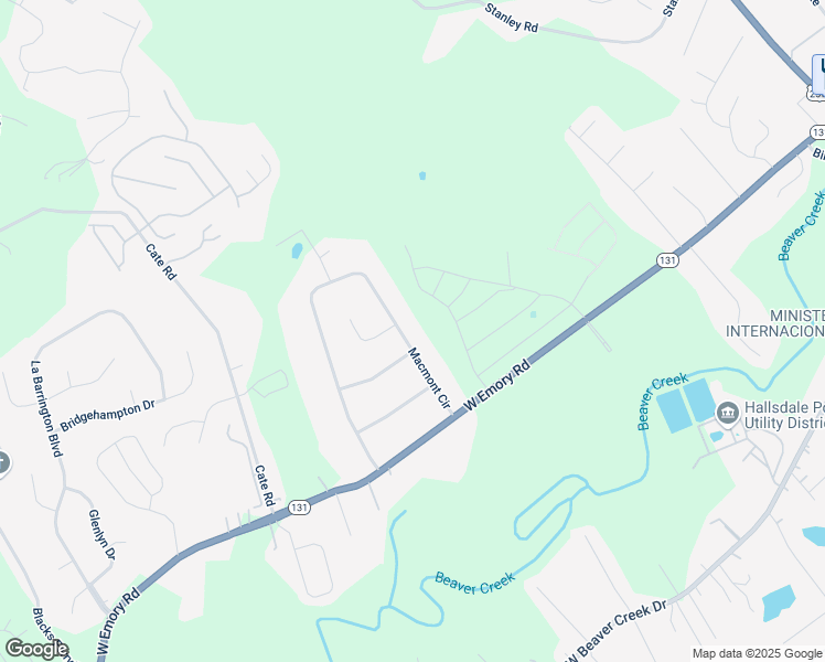 map of restaurants, bars, coffee shops, grocery stores, and more near 4805 Macmont Circle in Powell