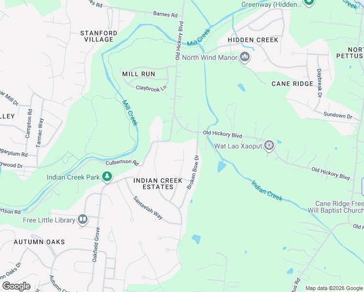 map of restaurants, bars, coffee shops, grocery stores, and more near 6100 Tuckaleechee Lane in Nashville