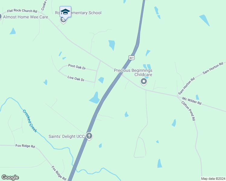 map of restaurants, bars, coffee shops, grocery stores, and more near 3889 U.S. 401 in Louisburg