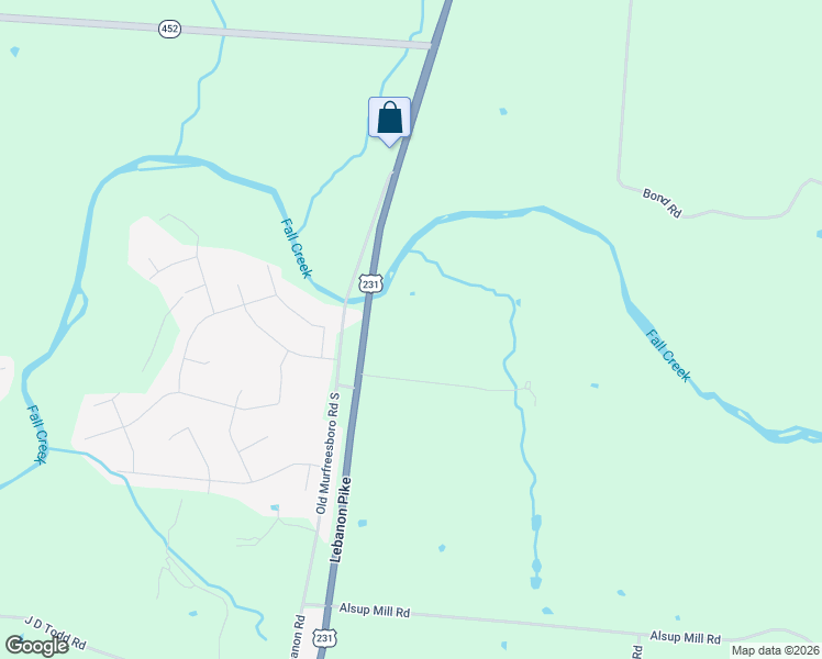 map of restaurants, bars, coffee shops, grocery stores, and more near 10951 Murfreesboro Road in Lebanon