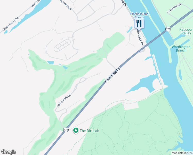 map of restaurants, bars, coffee shops, grocery stores, and more near 144 Center Park Lane in Oak Ridge