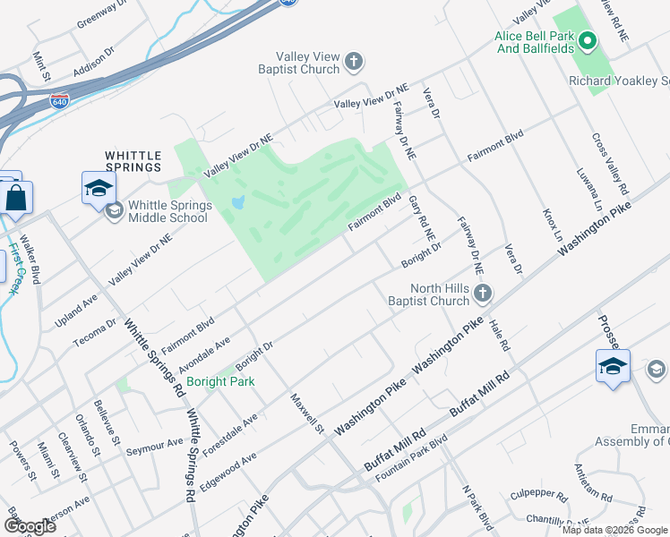 map of restaurants, bars, coffee shops, grocery stores, and more near 3226 Avondale Avenue in Knoxville