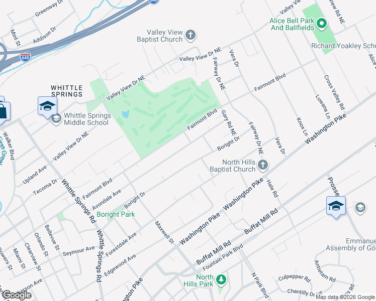 map of restaurants, bars, coffee shops, grocery stores, and more near 3226 Avondale Avenue in Knoxville