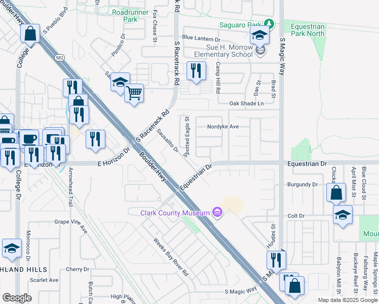 map of restaurants, bars, coffee shops, grocery stores, and more near 1063 Gurneys Eagle Avenue in Henderson