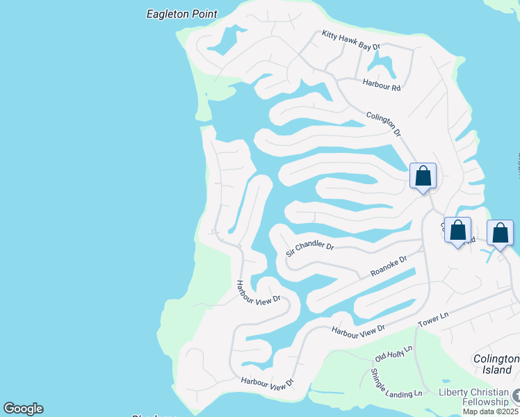 map of restaurants, bars, coffee shops, grocery stores, and more near 130 Lee Court in Kill Devil Hills