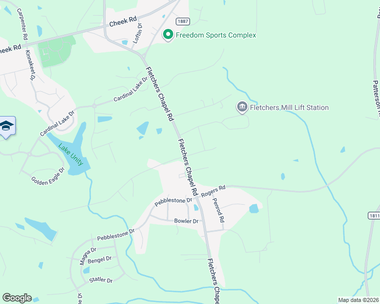 map of restaurants, bars, coffee shops, grocery stores, and more near 1003 Caswell Way Court in Durham