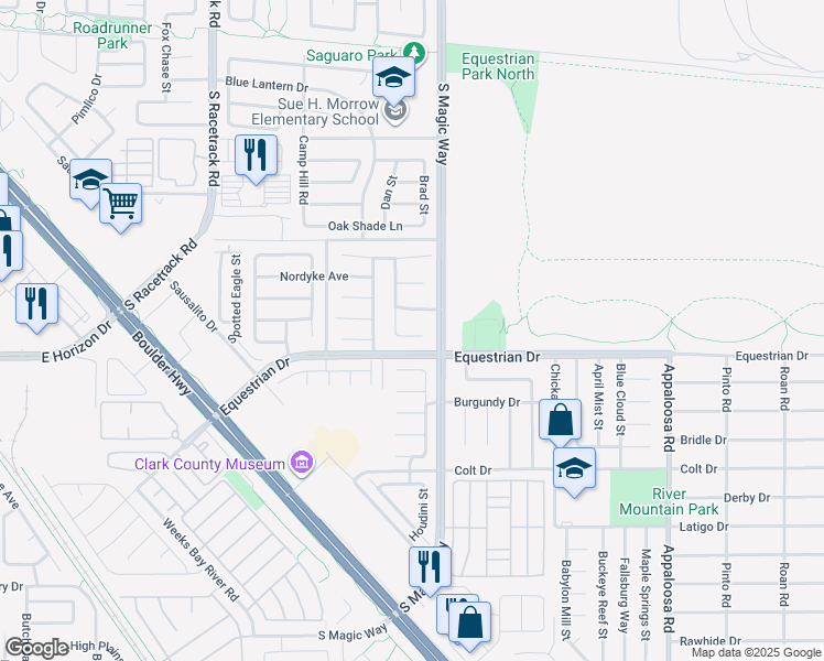 map of restaurants, bars, coffee shops, grocery stores, and more near 744 Triple Crown Street in Henderson