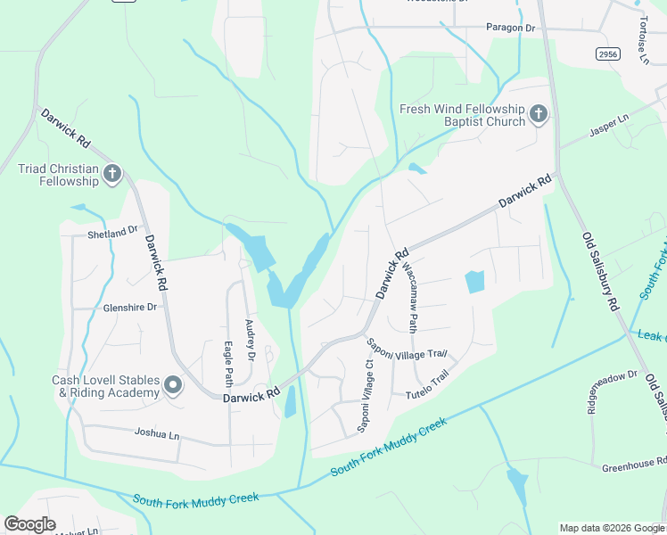 map of restaurants, bars, coffee shops, grocery stores, and more near 2055 Lauren Woods Drive in Winston-Salem