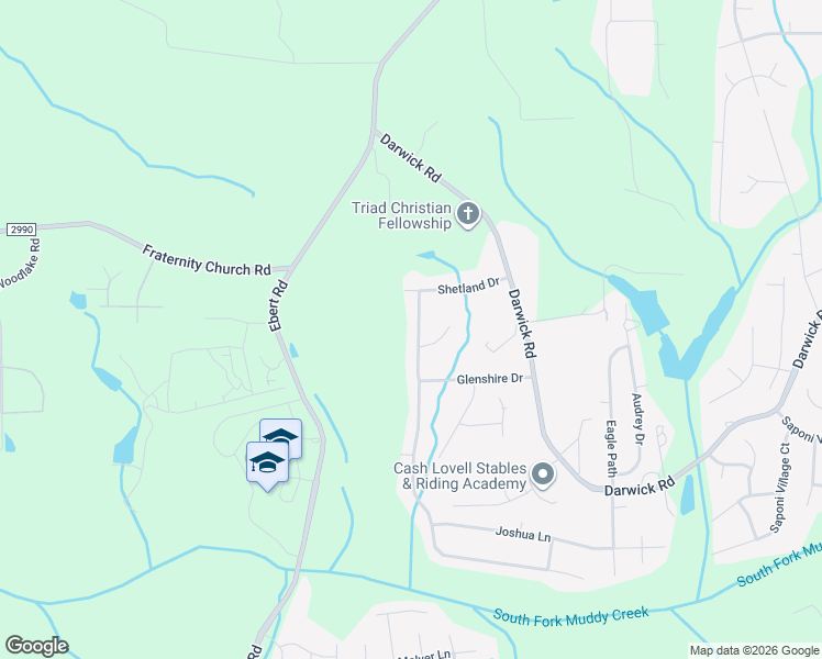 map of restaurants, bars, coffee shops, grocery stores, and more near 2310 Denise Lane in Winston-Salem