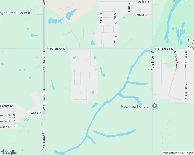 map of restaurants, bars, coffee shops, grocery stores, and more near 3823 South 15th Place in Broken Arrow