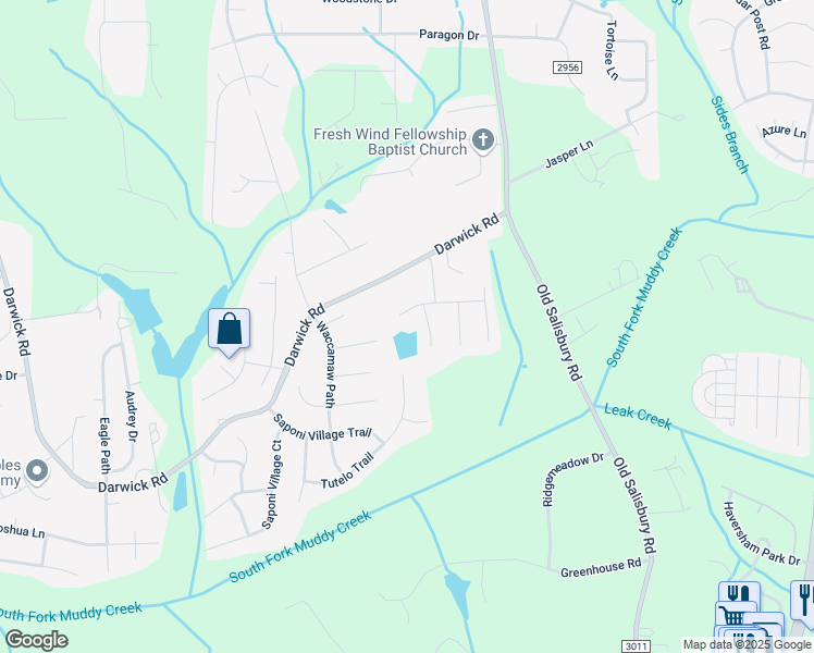 map of restaurants, bars, coffee shops, grocery stores, and more near 1960 Cahill Drive in Winston-Salem