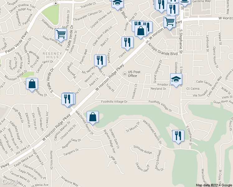 map of restaurants, bars, coffee shops, grocery stores, and more near 379 Marlin Cove Road in Henderson